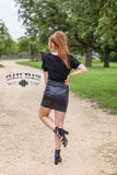 Black Cheetah Skirt
