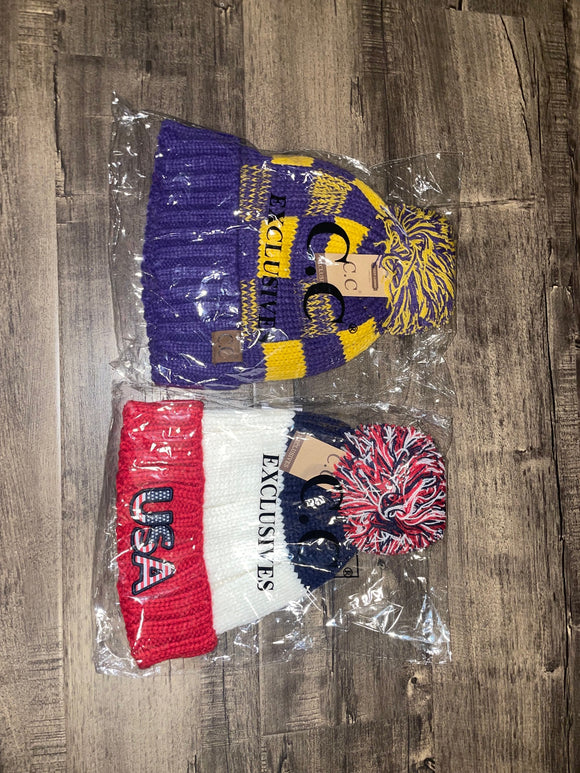 USA and Fuzzy Lined Beanie