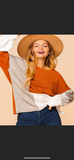 Orange, gray, white long sleeve
