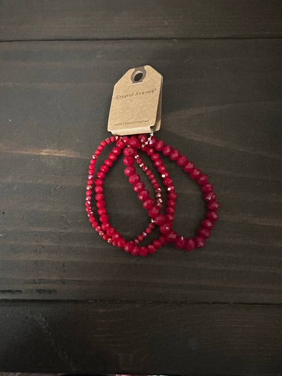 Red Trio Bracelets