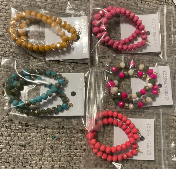 Beaded teardrop earrings