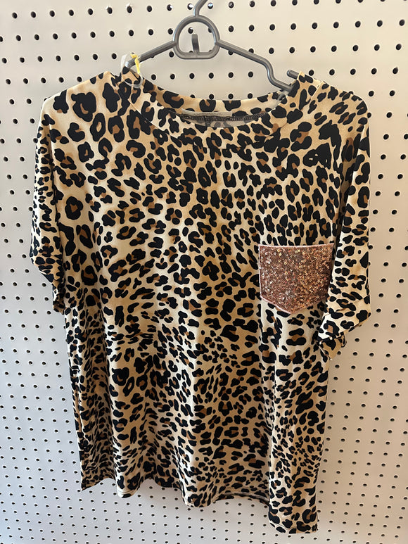 Cheetah with Rose Gold Pocket