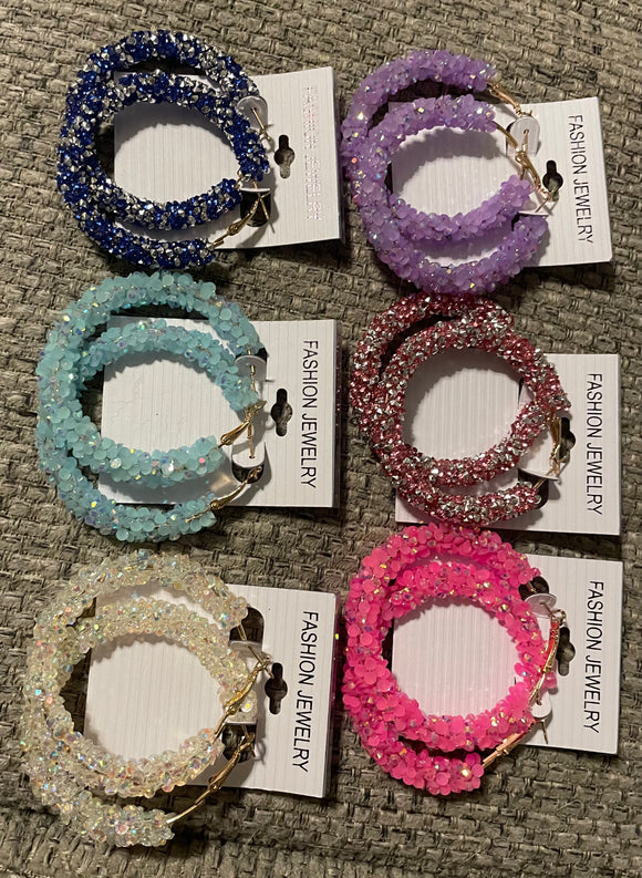 Studded hoops